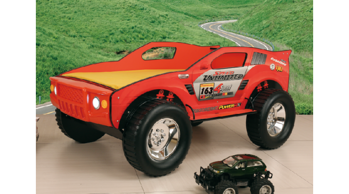 B138sR Unlimited Speed Jeep Bed-Red